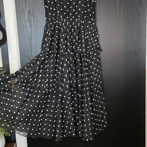 Vintage Black Polka Dot Dress - Picture 2 of 6